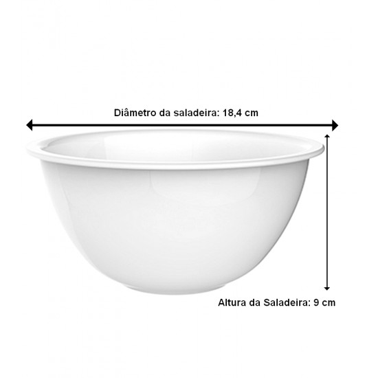 Saladeira Bowl 1,2 Litros 18,4 Cm Por 9cm Easy Bormioli Rocco